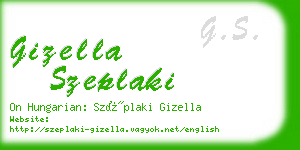 gizella szeplaki business card